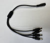 DC Power Splitter Adapter Cable Cord 4 CCTV Security Camera 5.5x2.1mm