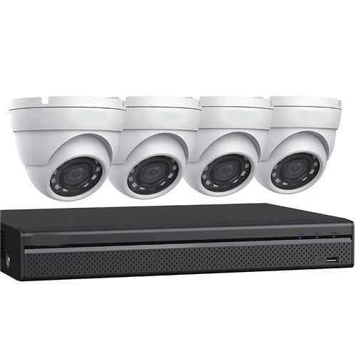 4 MEGAPIXEL 4 CHANNEL DVR WITH 4 CAMERAS