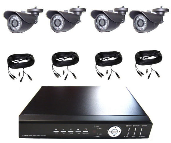 4 HD Fixed Lens Camera Security Package